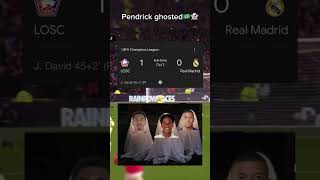 Pendrick ghosted👻🇧🇷 shorts ghost realmadrid joke pendrick [upl. by Parnell]