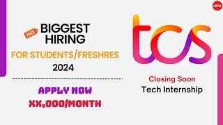 TCS Summer Internship Program 2024  2025  Internship For Students amp Freshers  TCS  Apply Now [upl. by Lienad344]