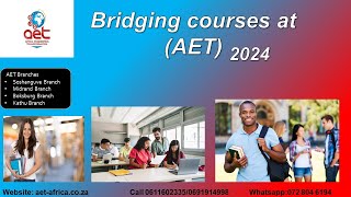 AET bridging courses [upl. by Newra659]