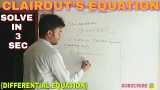 CLAIROUTS EQUATION IN HINDI 🔥 [upl. by Odnomor45]