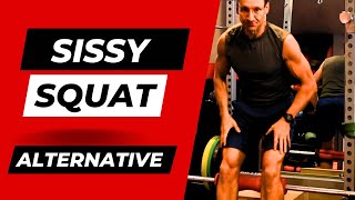 How to Sissy Squat in a Squat Rack  Sissy Squat Machine Alternative [upl. by Jansen]