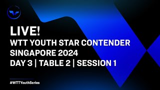 LIVE  T2  Day 3  WTT Youth Star Contender Singapore 2024  Session 1 [upl. by Pazice415]