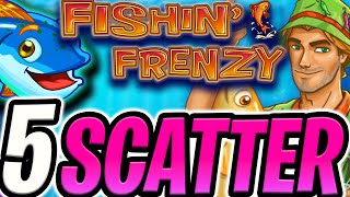 FISHIN FRENZY MEGAWAYS 🔥 SLOT 5 SCATTER BONUS‼️  25 FREE SPINS [upl. by Ratha]