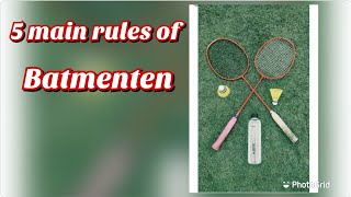 5 rules of badminton  बॅटमेंटन चे 5 नियम [upl. by Sirtimed]