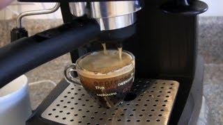 Review and Demo for the DeLonghi EC155 15 BAR Pump Espresso and Cappuccino Maker [upl. by Suiradel]