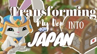 ANIMAL JAM  TRANSFORMING MY DEN INTO JAPAN [upl. by Eppilihp]