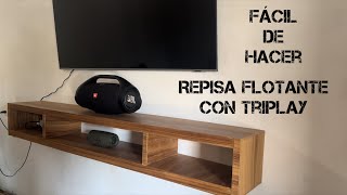 Cómo hacer repisa flotante para TV 📺 fácil y rápido⚡️y sobre todo liviano y resistente 💪🏻 [upl. by Kcirrag386]