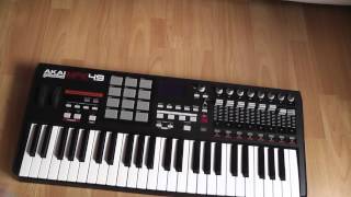 Akai MPK 49 usb midi keyboard  unboxing  test with ableton [upl. by Caprice63]