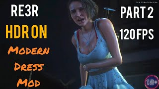 RESIDENT EVIL 3 REMAKE  JILL MODERN DRESS MOD GAMEPLAY  PART 2 HDR 120FPS [upl. by Sebbie381]