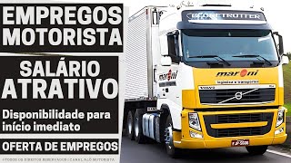 Maroni Transportes está com vagas abertas para motoristas carreteiros [upl. by Ardekal]