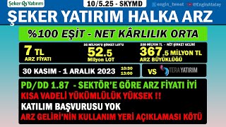 SKYMD ŞEKER YATIRIM HİSSE HALKA ARZ [upl. by Flanders]