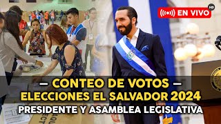 🔴 ¡EN VIVO CONTEO DE VOTOS en ELECCIONES EL SALVADOR 2024 🇸🇻 [upl. by Erdreid80]