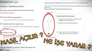 Windows 10 Geliştirici Mod ve Kullanıcı Hesabı Denetim Ayarı Nasıl Açılır [upl. by Hibbitts447]