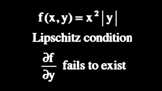 Lipschitz condition on first order ODE [upl. by Xirtaeb]