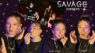 aespa 에스파 ‘SAVAGE’ mv reaction [upl. by Anival]