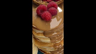 PANCAKES SENZA UOVA LA RICETTA PERFETTA Shorts 🥞❤️😋 [upl. by Huei998]