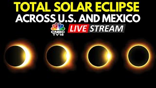 Total Solar Eclipse LIVE Solar Eclipse Live Coverage Across USA Mexico  Solar Eclipse 2024  N18L [upl. by Jemma]