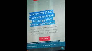 Vastarel MR 35 MG Trimetazidine Tablets Uses Dosage Side Effects Benefits Price [upl. by Autry753]