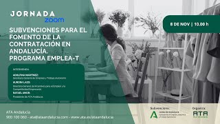 Webinar subvenciones para el fomento de la contratación en Andalucía Programa EmpleaT [upl. by Phelgen417]