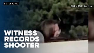 Witness records chilling footage of Thomas Matthew Crooks aiming at Trump during rally INTERVIEW [upl. by Ayahsal423]