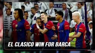 Barcas Flick delighted with 40 win at Real Madrid in El Clasico debut  ABS CBN News [upl. by Dacie]