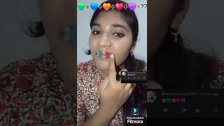 5 shade lipstick 💄 mixed combination hack 😱😱💚💙🧡♥️💜 trending lipstick short makeup video [upl. by Rohpotsirhc]