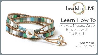 Mosaic Wrap Bracelet with Tila Beads [upl. by Paff]