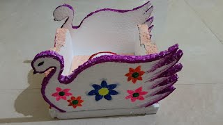 🦢 Swan boat making with thermocol  thermocolcraftideas ytvideo trending [upl. by Guntar]