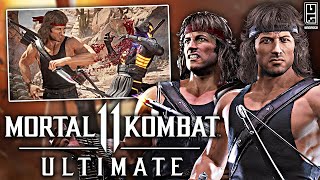 Mortal Kombat 11 Ultimate  FIRST Look at Rambo InGame amp Character Breakdown [upl. by Lyns]