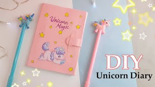 how to make unicorn diary with paper without cardboard  diy unicorn diary without gluegun unicorn [upl. by Eeresid]