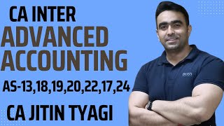 Accounting Standard Revision Part 1  Advanced Accounting  May 2024 CA CS Jitin Tyagi [upl. by Voltz]