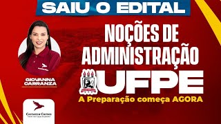 UFPE  Noções de Administração  Giovanna Carranza [upl. by Scribner]