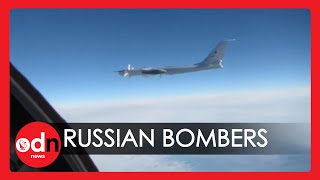 RAF Typhoons Scrambled to Intercept Russian Bombers Near UK Airspace [upl. by Esom80]