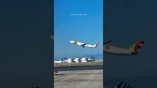 TAP A330 Departure 75 Years Livery SFO Plane Spotting [upl. by Nyvrem]