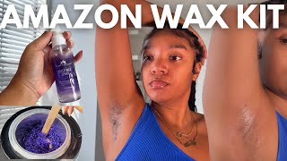 The best Amazon Wax fromhome kit  wax underarm tutorial  Tress Wellness [upl. by Nahsed477]