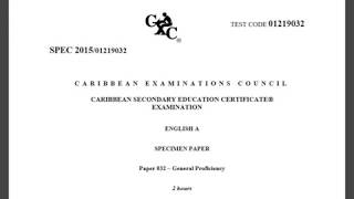 CSEC English A Paper 3 Review [upl. by Knighton]