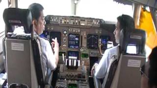 Philippine airline Boeing 747400 Cockpit [upl. by Ilera]