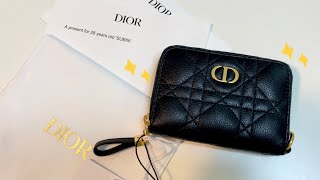 Dior Caro card wallet  디올 카로 탈착식 카드 지갑 언박싱  무난하고 고급진 명품 카드지갑 추천  생로랑 반지갑 하고 비교 영상 [upl. by Anatnom]