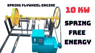 How To Make Flywheel Spring Machine Full Prosses 10 KW Free Energy Generator With 5 Spring [upl. by Grier]