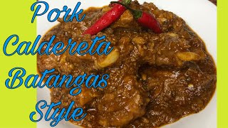 Best Pork Caldereta Batangas Style  Must try this recipe  Delicious and Easy to Cook [upl. by Aneerak]