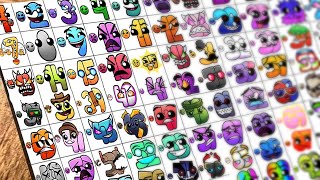 Drawing LOBOTOMY Faces But NUMBER LORE 1100  How to color GEOMETRY DASH [upl. by Airemahs588]