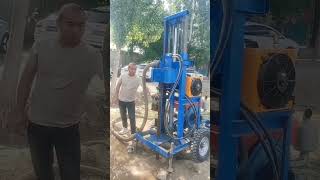 Diesel hydraulic water well drilling rig with 22 HP power for drilling depth of 100 to 150 meters [upl. by Lambart708]