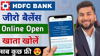 HDFC Zero Balance Account Opening Online 2024  HDFC Bank Account Opening Online  HDFC Bank Account [upl. by Nnahaid102]