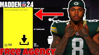 How to get Updated FREE AGENCY Rosters in Madden 24 [upl. by Nahsin473]