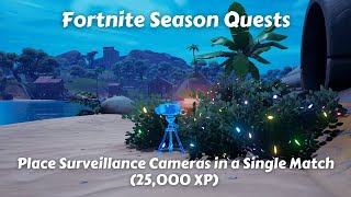 Receive your Next Objective at the Mighty Monument Place Surveillance Cameras  Fortnite [upl. by Oderfodog]