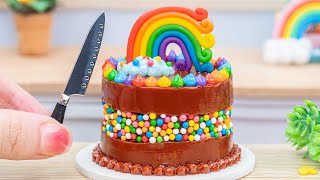 Yummy Chocolate Cake 🎂 Miniature Rainbow Chocolate Cake Decorating 🍫 Mini Cake Perfect Ideas [upl. by Nairadas]