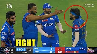 Pollard amp Rohit Sharma Angry Fight on Hardik Pandya When poor captaincy in MI vs DC Match [upl. by Benyamin]