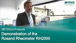 NETZSCH Demonstration of the Rosand Rheometer RH2000 [upl. by Pammie]