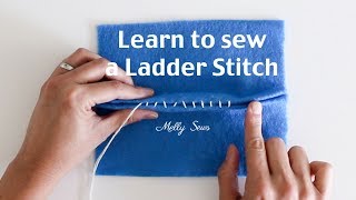 How to Sew a Ladder Stitch  Slip Stitch Blind Stitch or Invisible Stitch Instructions [upl. by Leunas]