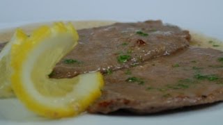 Veal scallops with lemon sauce  italian recipe [upl. by Anolahs]